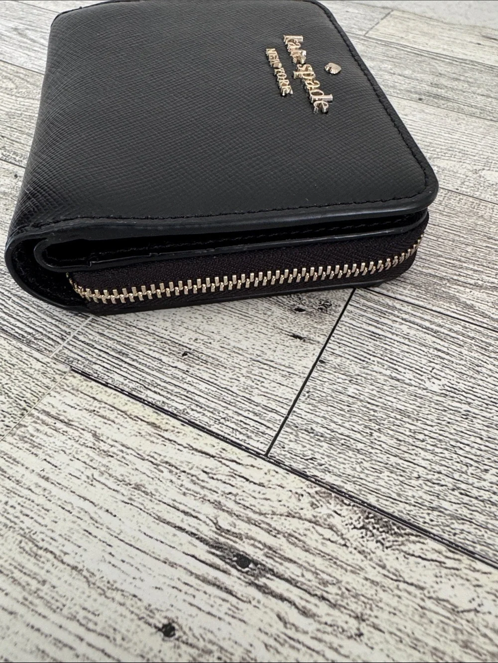 Kate Spade Black Leather Compact Wallet